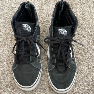 Vans Black and White High-Top Sneakers